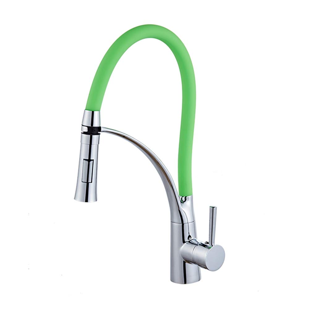 ZYCHSJXA Kitchen Mixer Sink Faucet Brass Torneira Tap Faucets Hot Cold Deck Mounted Bath 360 Degree Rotary,Green