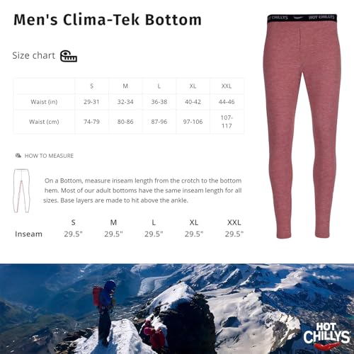 Hot Chillys Men's Clima-Tek Base Layer Bottoms | Breathable Moisture-Wicking Quick-Drying Relaxed Fit Thermal Underwear2