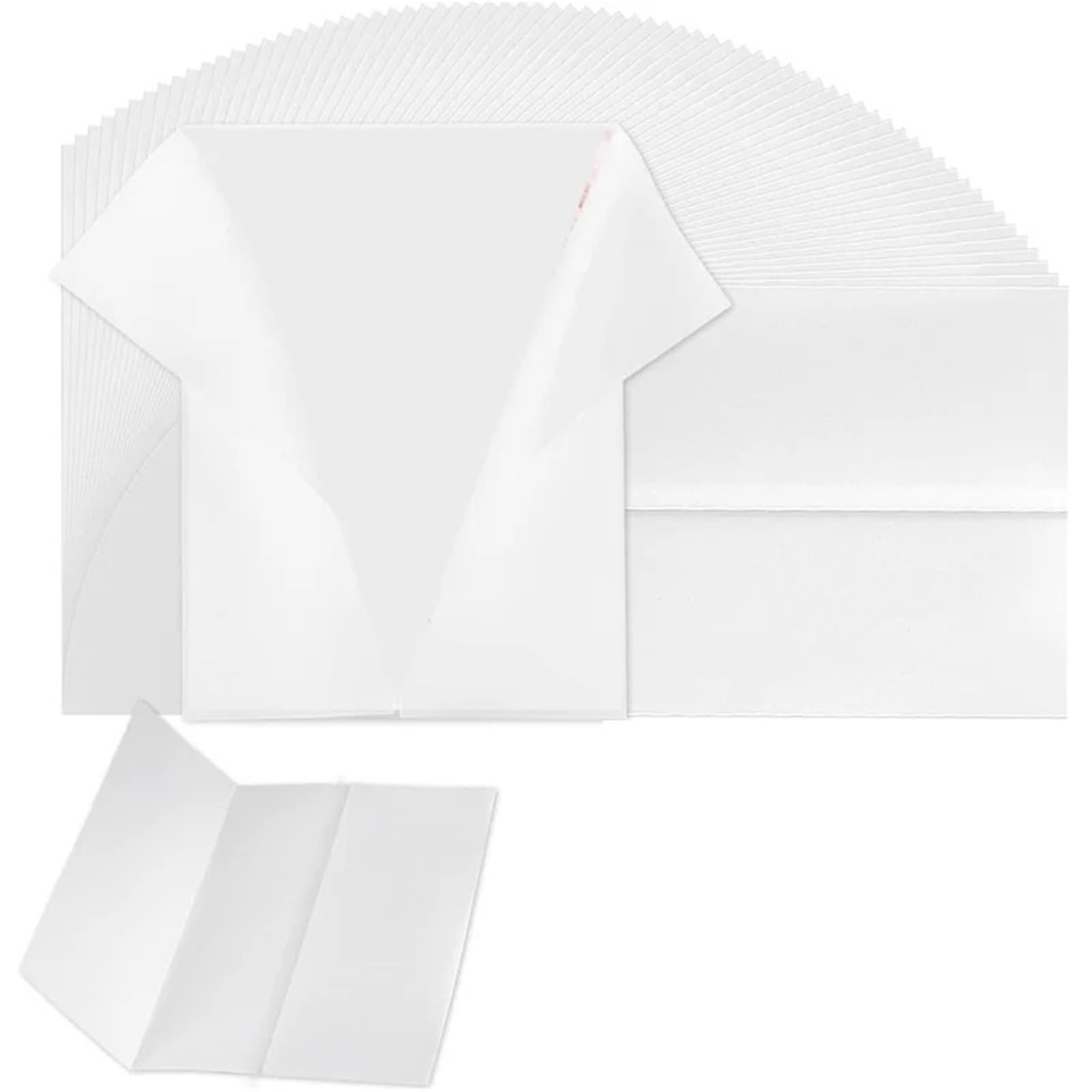 Vellum Jackets for Invitations 120Pcs Pre-Folded Vellum Paper, Printable Jackets Translucent 5X7 Inch Wraps