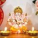 alikiki Hindu Lord Ganesha Idol - India God Ganesh Statue Diwali Gifts Indian Puja Items Home Temple Mandir Pooja Decor Car Decor Indian Wedding Diwali Birthday Gifts Yoga Room Altar Ornament