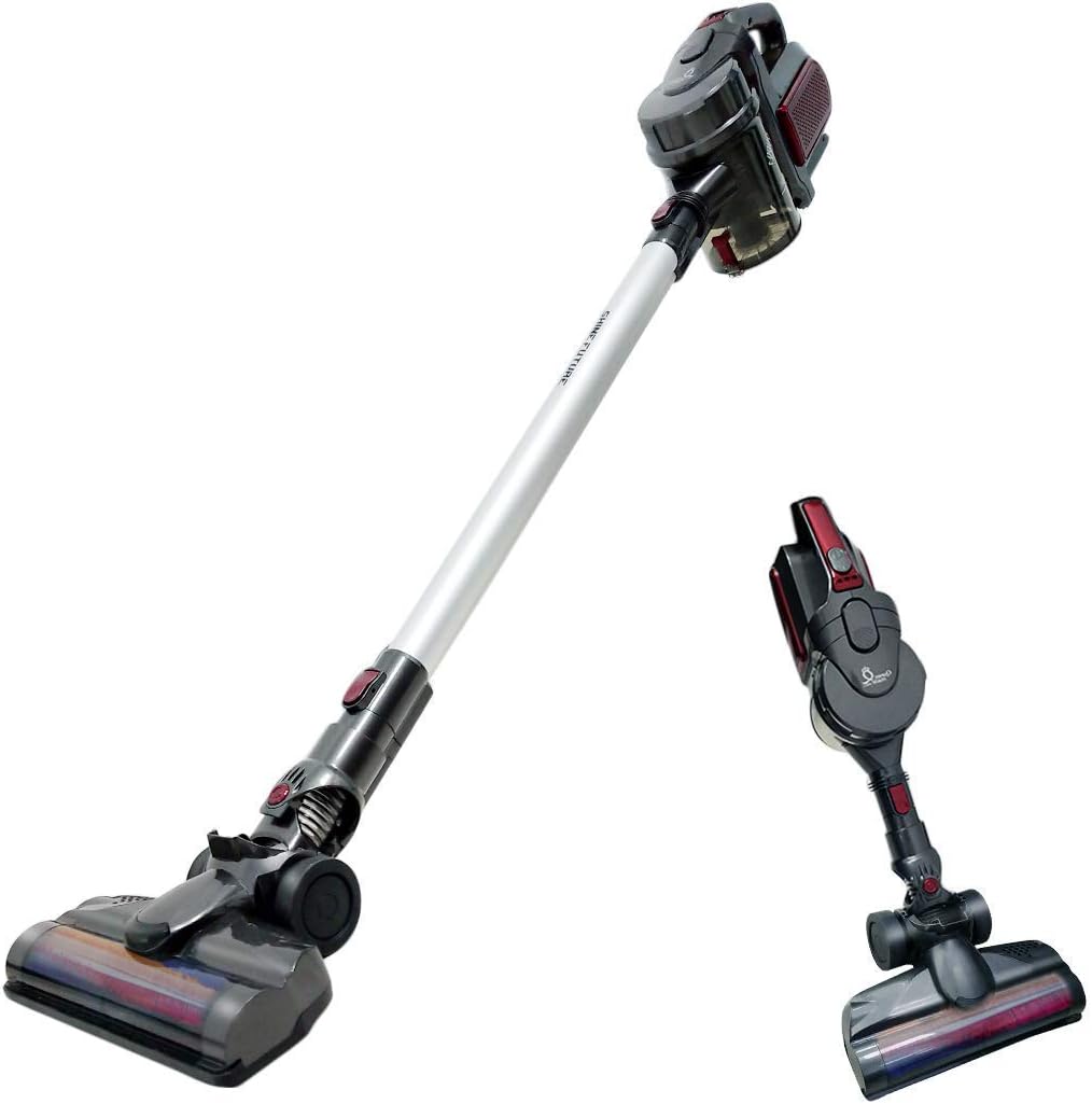 Cordless Vacuum Stick Vacuum Handheld Car Vacuum 2 in 1,Lightweight Bagless Detachable Rechargeable Upright Vacuum Cleaner with LED Light,8500pa Strong Suction for Home Cleaning