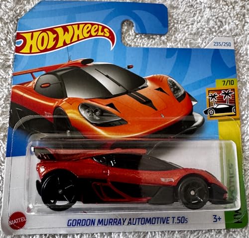 Hot Wheels Gordon Murray Automotive T.50s 1:64 Naranja miniatura 1