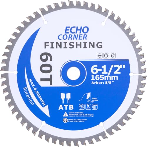 6-1/2' Fine Finish Wood Cutting Circular Saw Blade, 60-Tooth