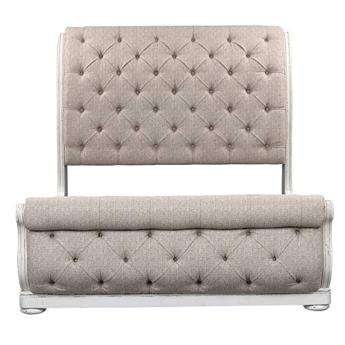 Liberty-Furniture-INDUSTRIES-Magnolia-Manor-King-Uph-Sleigh-Bed-W82-x-D105-x-H60-White Liberty Furniture INDUSTRIES Magnolia Manor King Uph Sleigh Bed W82 x D105 x H60 White