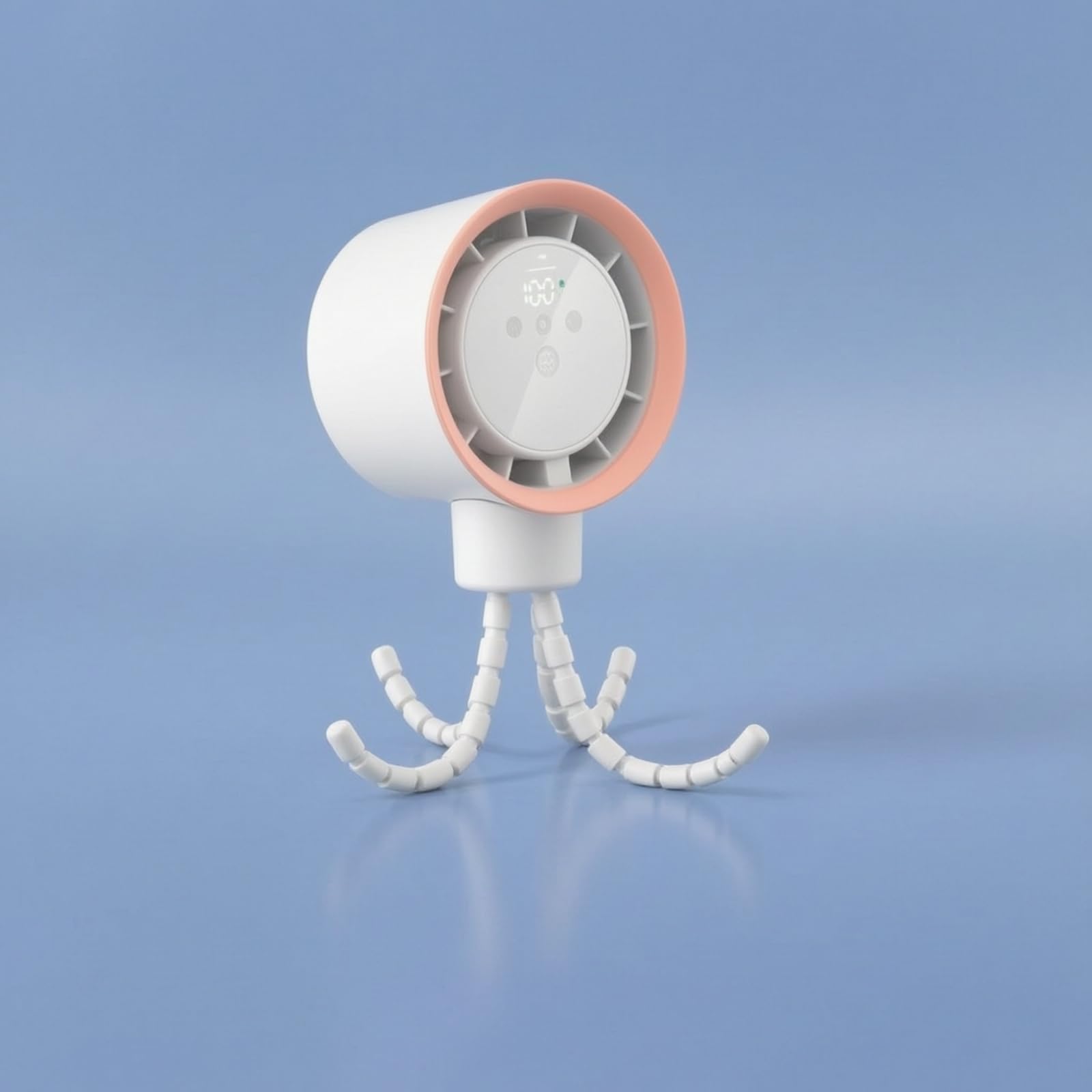 Baoblaze Ventilador para Cochecito Bebé con Soporte Segmentado Ventilador Portátil Ventilador Recargable Ventilador Silencioso Fácil de y Fijar sin Volumen, Gris Oscuro