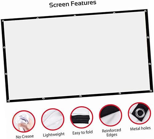 Miniatura 6 de Polyester Projector Screen for Indoor Outdoor Movie Home Office Use HD Projection