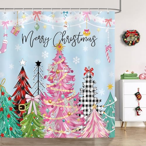 Christmas Shower Curtain 37% Off - Waterproof Polyester - Image 2