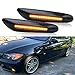 Qnbes 2PCS Smoke LED Side Marker Light Turn Signal Lamp Lens Fit for BMW E46 E90 E91 E92 E93 X3 E83 X1 E84 E81 E82 E87 E88 Smoke Dynamic Flowing Sequential