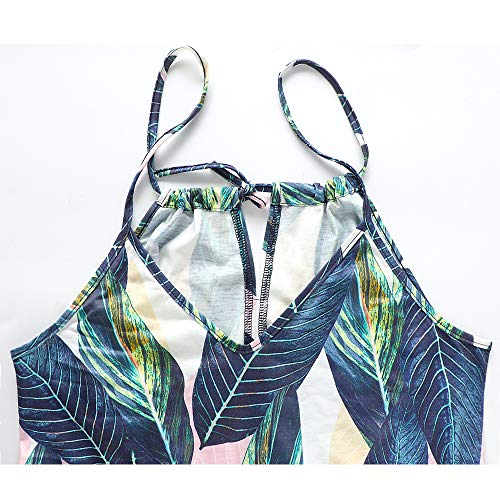 Huskary Womens Sleeveless V Neck Spaghetti Strap Pockets Beach Boho Tropical Summer Maxi Dress #TOP4