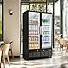 BODEGACOOLER Commercial Merchandiser Refrigerator, 2 Glass Door Display Refrigerator, 27.02 Cu.Ft Upright Beverage Display Cooler with Soft LED Light, Adjustable Shelves, 4 Strong Castors(Black)