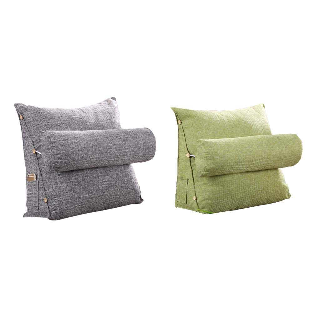 Coseyil Cojín de espalda para lectura, cojín triangular para respaldo, cojín de cuña, almohada de cintura, sofá, silla de oficina, cama, almohada de almohada