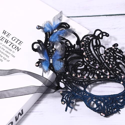 Masque de bal papillon en dentelle souple et confortable