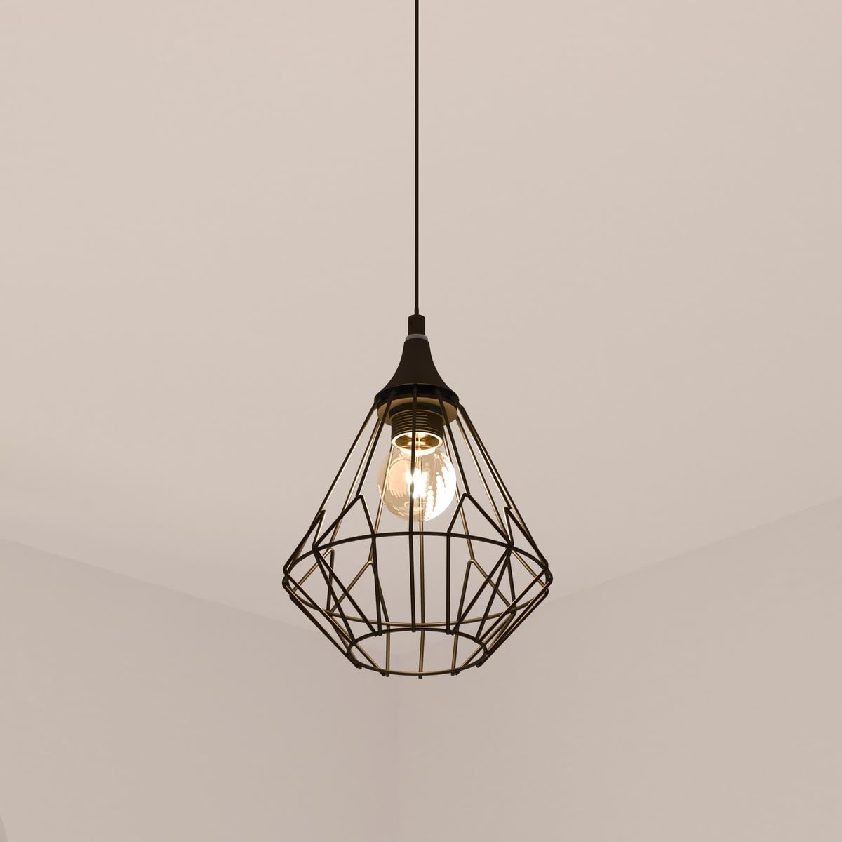 Dubbele hanglamp koper staaldraad | Santa Disk Wire