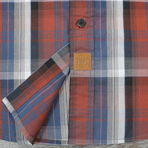 Image of Dubinik Mens Short Sleeve Button Down Shirts Soft Breathable Summer Vintage Regular Fit Lightweight Men's Casual Shirt