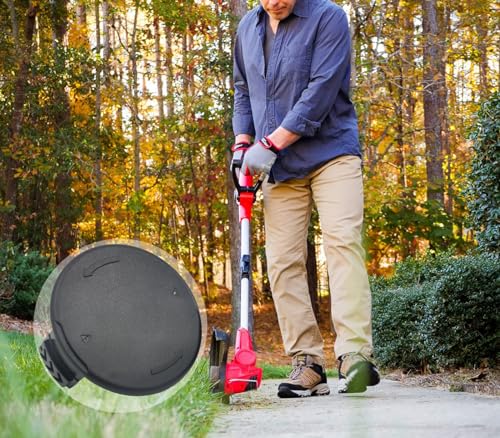 PEHUAP Weed Eater Spool Cap Cover Compatible with Hyper Tough String Trimmer Model HT19-401-003-06 & HT19-401-003-07,Hyper Hyper 20V Max Weed Eater Parts,Black,2 Pack - Thumbnail 6