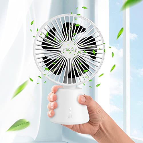 Miady PF04 Usb Desk Fan, Upgraded 5000Mah Portable Desktop Fan 135°Auto-Oscillating 3 Speeds Mini Cooling Personal Table Fan thumb #4