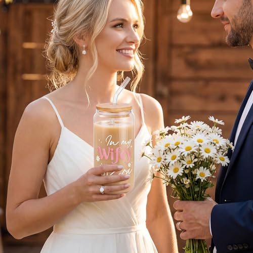Bridal Shower Gift: 16 oz Pink Coffee Cup with Code KAJZWTPH