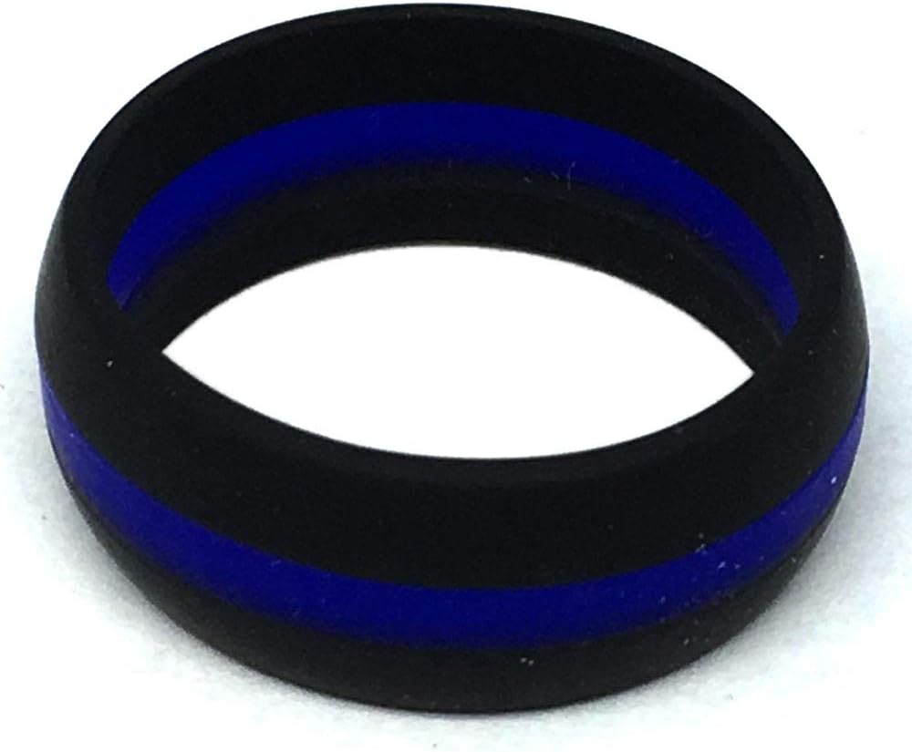 Jude Jewelers 8mm Surgical Grade Hypoallergenic Silicone Wedding Band Anniversary Statement Ring - Image 2