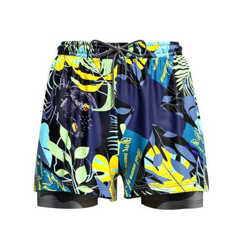 Bañadores Natacion Hombre Séchage Rapide 2 en 1 Compression Traje de Baño Pantalon Corto de Surf Bañador Piscina Verano Bañadores Deportivos Hombre