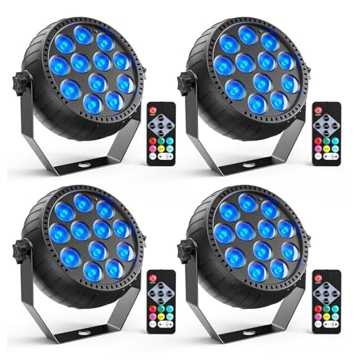 Best ligts to make jellyfish umbrella ZonQoonz Rechargeable Mini Par Lights (4 Pack)