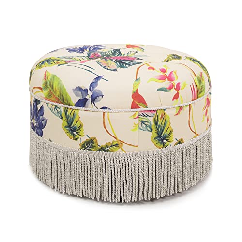 Jennifer Taylor Home Yolanda Ottoman, Off-White/Floral Jennifer Taylor Home Yolanda Ottoman, Off-White/Floral