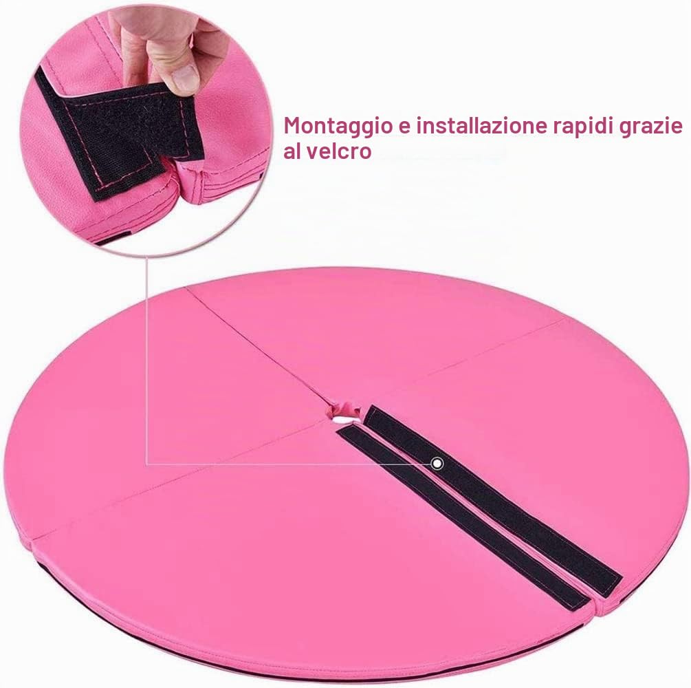 Dancing Pole Crash Mat Tappetino per esercizi extra spesso Palo da ballo Home Yoga Pilates Ginnastica Mat-Rosa(Size:120x5cm)