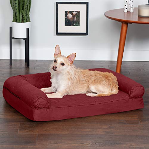 Furhaven Medium Orthopedic Dog Bed Quilted Sofa-Style W/ Removable Washable Cover - Wine Red, Medium #TOP2