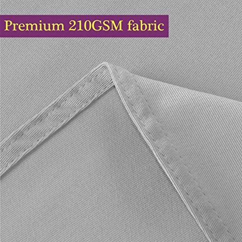 Image of Obstal 210GSM Round Table Cloth, Silver, 90 Inch Diameter | Water Resistance Microfiber Tablecloth, Decorative Fabric Circular Table Cover for Outdoor and Indoor Use