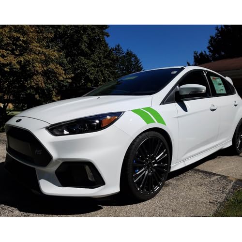 Image of x xotic tech 4pcs Car Fender Stripes Hash Marks KK Vinyl Sticker Universal for Car Truck SUV Auto Bumper Racing Stripe Decal (Green)
