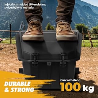 KEMIMOTO UTV Rear Cargo Box 69 QT Storage Box Compatible with Polaris RZR 900 S 1000 XP Turbo S RZR XP 1000 Cargo Bed Box 2881193 Low-Density Polyethylene Cargo Storage Box
