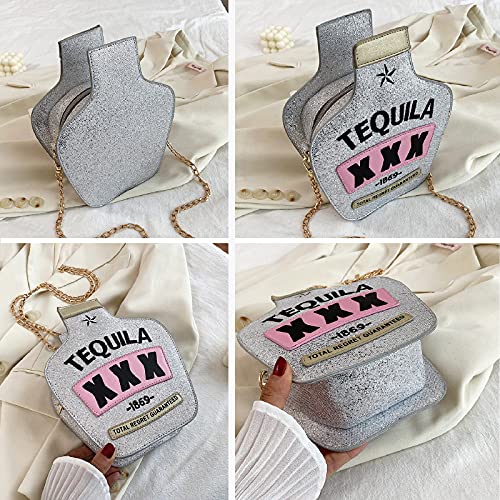 Fozehlad Novelty Tequila Crossbody Bag for Women Bottle Shaped Shoulder Handbags Elegant Evening Purse for Girls3
