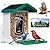Smart Bird Feeder with Camera, AI Bird Species Identification Solar Powered Panel, 2.5k HD Video Bird House with Camera for Outside Garden, Ideal Gifts for Lover,Green
