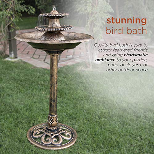Alpine Corporation TEC106-BZ Outdoor Floor 3-Tiered Pedestal Water Fountain thumb #5
