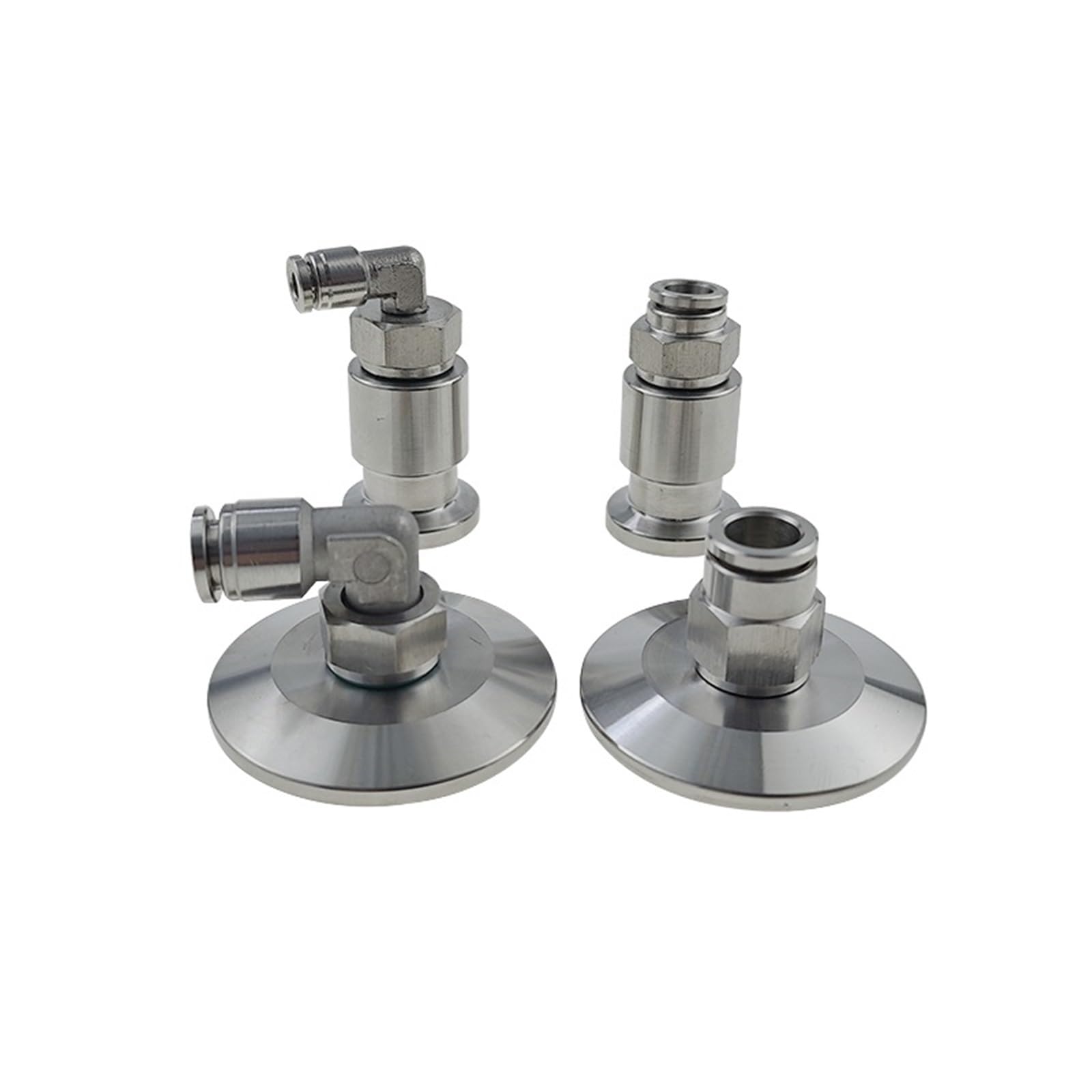 1 abrazadera de manguera de 3/4" 3,8 cm a 6/8/10/12/14/16 mm PC adaptador de conector rápido neumático SS304 de acero inoxidable para tubería de agua y gas (codo, TC25,4 mm _ 14 mm)