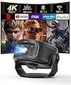 Magcubic Smart Projector with WiFi 6 and Bluetooth 5.4, Mini Protable Projector 4K & 8K Support, Built-in Apps, Auto Keystone, Video Proyector for Home Theater/Outdoor Movie (HY300Max)