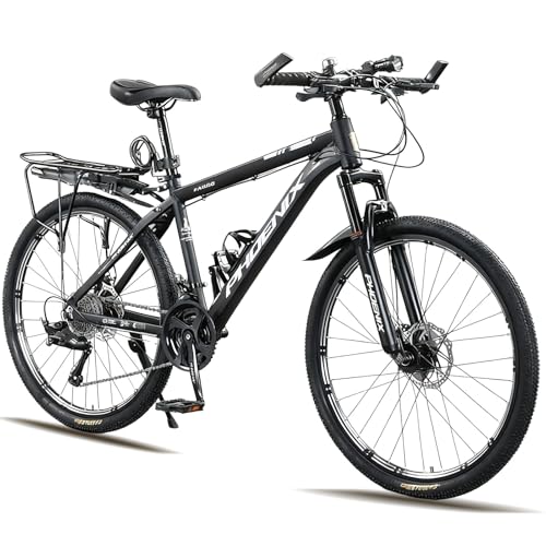 CUIOT 自転車 マウンテンバイク MTB 通勤通学自転車 フロントサスペンションフォーク オフロードタイヤ キャリパーブレーキ 軽量高炭素鋼フレーム 24段変速 24インチ/26インチ/27.5インチ 四色 85% 組み立 屋外乗馬スピードマウンテンバ