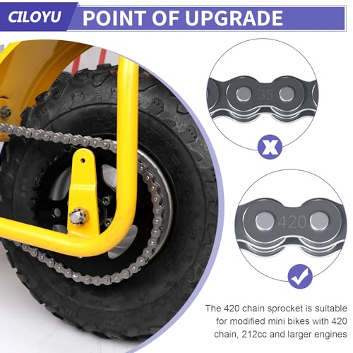 Image of High Speed Mini Bike 420 Sprocket 40T 6 Hole 37mm Bore Replacement for Coleman CT100U CC100X RB100 Monster Mega Moto MMB80 105 Baja Doodle Bug DB30 Motovox MBX10 Mini Bike Accessories Parts