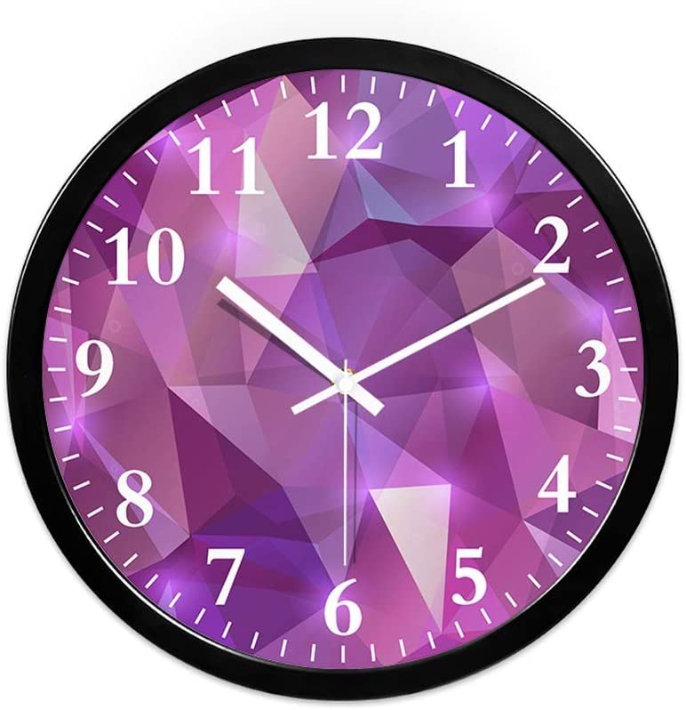 Horloge murale en métal ronde design élégant pour studio de danse et salon
