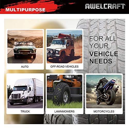 Awelcraft Heavy Duty Tire Repair Tools Kit - 57 Pcs Set Truck Tool Box For Motorcycle, Car, Atv, Jeep, Truck, Tractor Flat Tire Plug Kit #TOP4