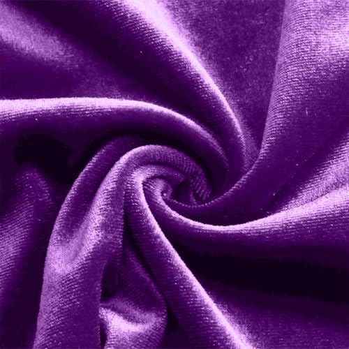 Velvet Blouses for Women Crewneck 3/4 Sleeve Sweaters Purple | Velvet, Crewneck, 3/4 Sleeve, Thermal, Tunic, Slim Fit, Lightweight, Old Women, Business Casual — view 4
