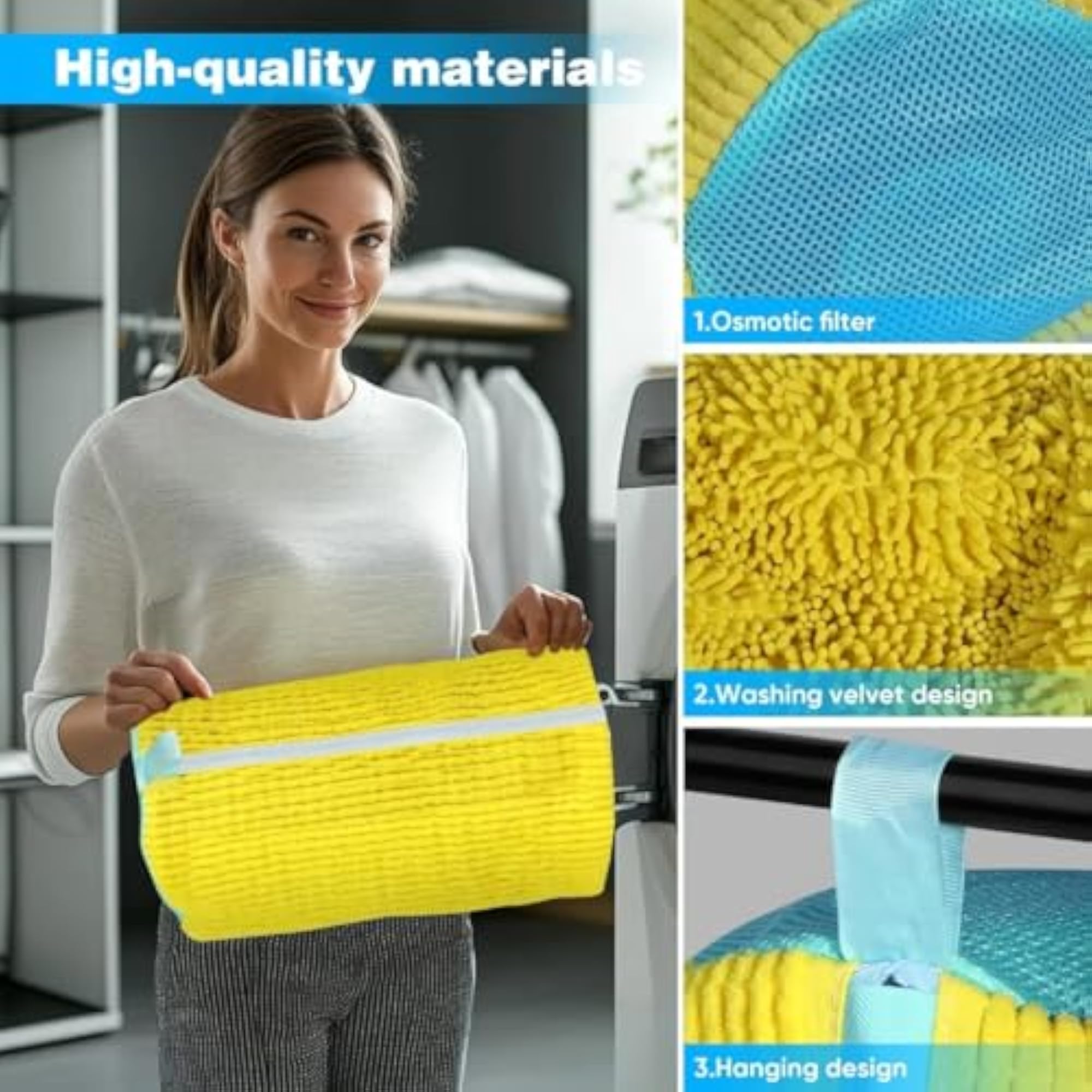 Laundry Bag for Travel, Reusable Fabric