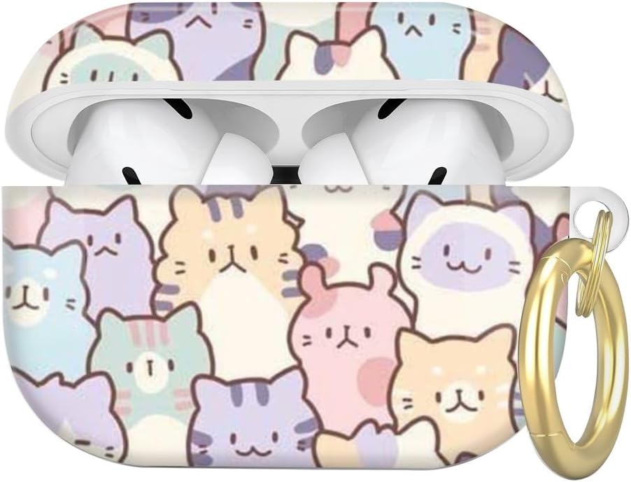 Miniatura 20 de Compatible con funda AirPod Pro de 2ª/1ª generación con llavero, funda protectora completa a prueba de golpes para auriculares inalámbricos Airpod