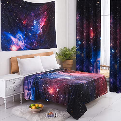 Goodbath Space Throw Blanket, Galaxy Universe Star Fleece Blanket For Sofa Couch Chairs, 80 X 58 Inch, Colorful #TOP7