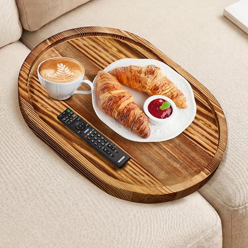 Wood Couch Insert Tray for Middle Folding 15.7x11.2 Sofa Trays Couch Tray Table for Sectionals Perfect for Drinks Snacks Phone Remote Control