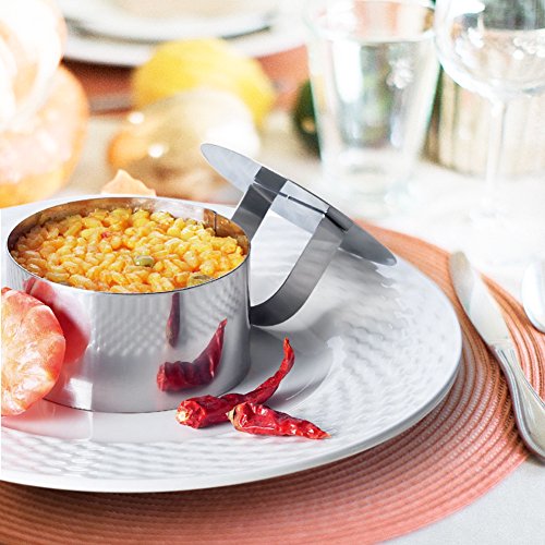 Set Of 4 - Round Stainless Steel Small Cake Rings, Mousse And Pastry Mini Baking Ring Mold With Pusher #TOP1