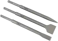 TNT Kit 1 Ponteiro e 2 Talhadeiras SDS Plus 25 cm Para Martelete