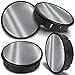 Produktbild SkinoEu 4 x 60mm Universal Schwarz Silber Alufelgen Nabenkappen Felgen Kappen Felgendeckel Radkappen Radnabendeckel Nabendeckel Felgenkappen CX 3