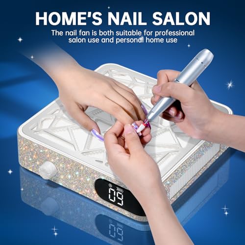 Christine Shelly Nail Dust Collector, Powerful Vacuum Fan Vent Dust Collector Extractor Dust Suction Machine For Acrylic Nails Polishing thumb #5