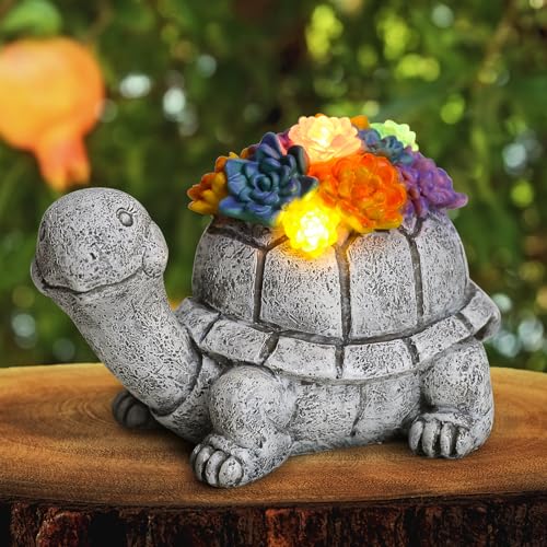Mom Gifts Turtle Statue Turtle Figurines Women Outside Waterproof Turtle Gift Solar Lights,Gift for Grandma Mom Gifts Lawn and Garden Decor for Women -Home Décor Housewarming Gift