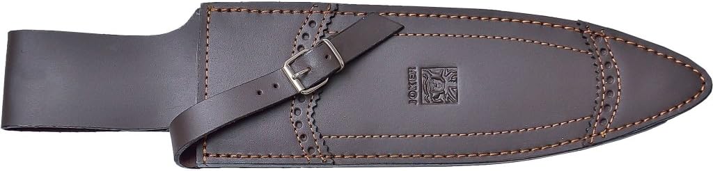 Joker Hunting Knife CC42 Verraco with Deer Horn Handle and MOVA 10.23 inches Blade with Leather Sheath, Fishing Tool, Hunting, Camping and Hiking.